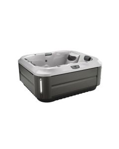 Jacuzzi J-315™ Silver Pearl & Smoked Ebony Comfort Hot Tub with Lounger for Small Spaces