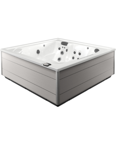 Jacuzzi J-LXL™ Porcelain Gray Hot Tub with Forward Facing Lounge